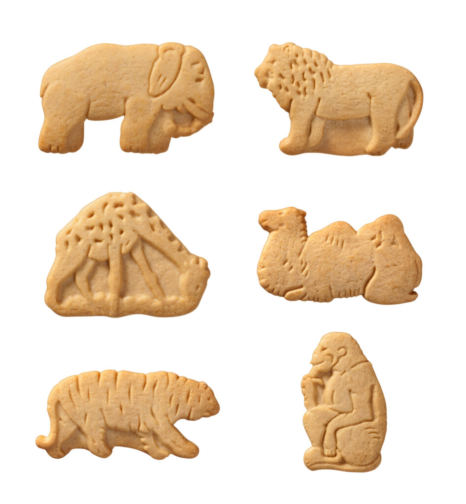 Animal Crackers isolated with a clipping path